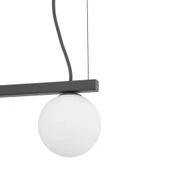 Lampadari Cucina-Selezionato da Mazzolaluce Lampadario a sospensione lungo antracite per illuminazione isola penisola cucina
