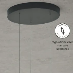 Lampadari Moderni-Fabas Luce Lampadario a sospensione moderna led 2700k 3000k 4000k fabas devero fume
