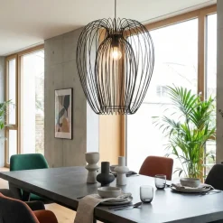 Lampadari Moderni-Fabas Luce Lampadario a sospensione moderno nero 40cm in metallo fabas camp