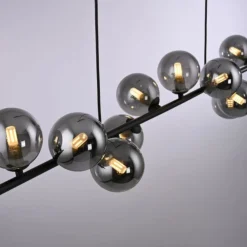 Lampadari Moderni-Selezionato da Mazzolaluce Lampadario a sospensione moderno spirale sfere di vetro per sala da pranzo