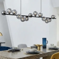 Lampadari Moderni-Selezionato da Mazzolaluce Lampadario a sospensione moderno spirale sfere di vetro per sala da pranzo
