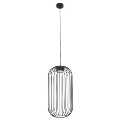 Lampade A Sospensione-Selezionato da Mazzolaluce Lampadario a sospensione nero gabbia di metallo design moderno
