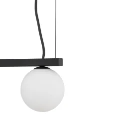 Lampadari Cucina-Selezionato da Mazzolaluce Lampadario a sospensione nero con faretti per isola penisola cucina