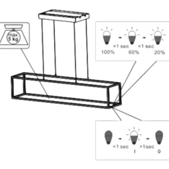 Lampadari Moderni-Selezionato da Mazzolaluce Lampadario a sospensione nero porta oggetti moderno led 3000k