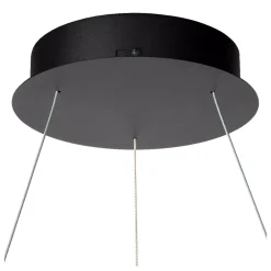 Lampadari Moderni-Selezionato da Mazzolaluce Lampadario a sospensione nero anello led dimmerabile per soggiorno