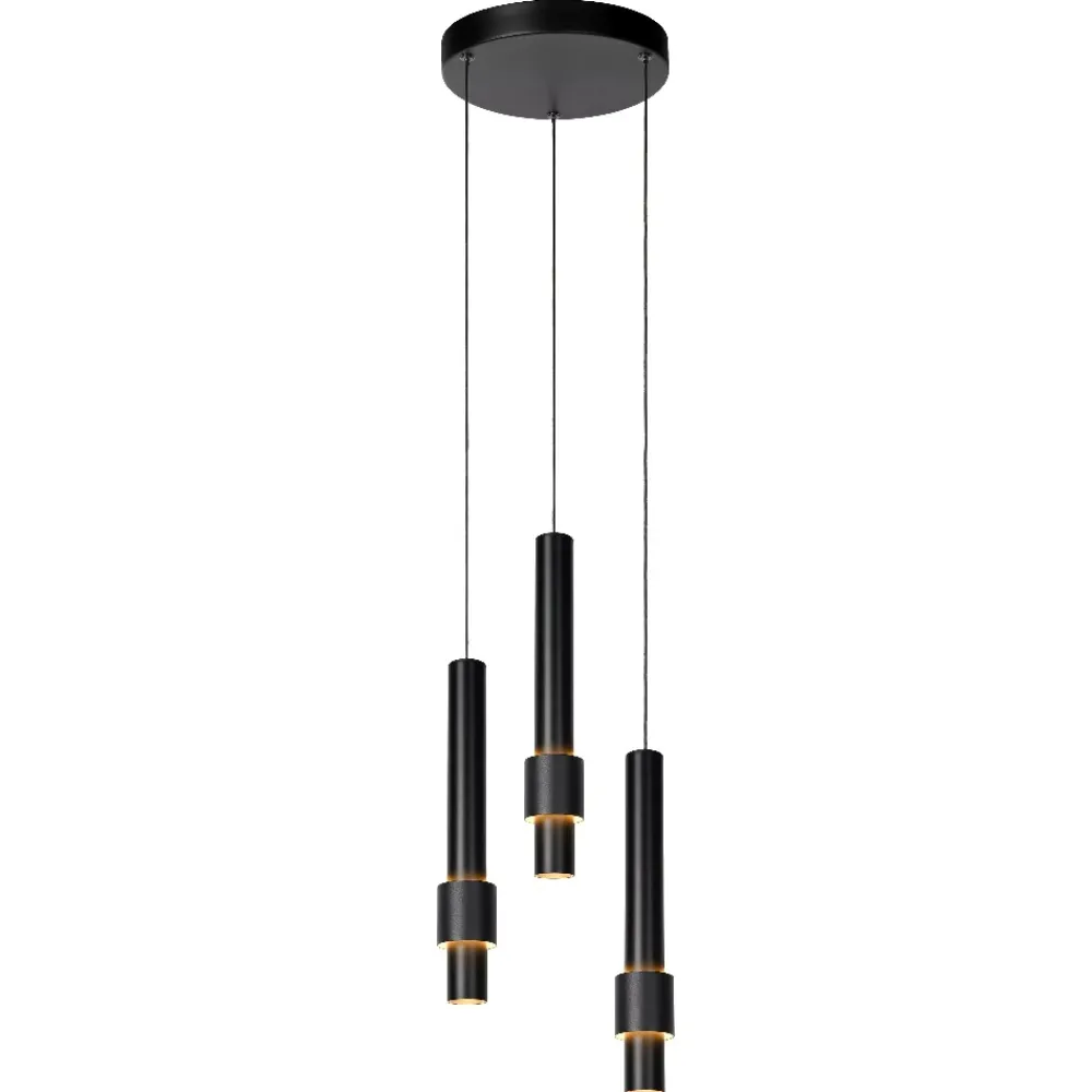 Lampadari Moderni-Selezionato da Mazzolaluce Lampadario a sospensione nero moderno led 2700k per sala da pranzo