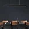 Lampadari Moderni-Selezionato da Mazzolaluce Lampadario a sospensione nero barra da tavolo led 2700k dimmerabile