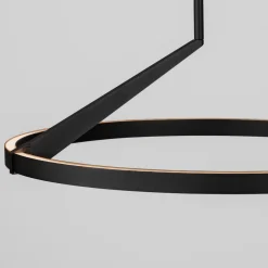 Lampadari Moderni-Selezionato da Mazzolaluce Lampadario a sospensione nero biemissione moderno led 2700k-3000k-4000k