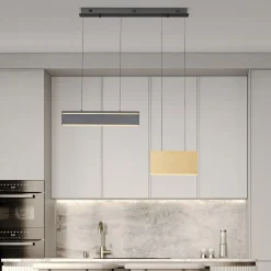 Lampadari Cucina-Selezionato da Mazzolaluce Lampadario a sospensione oro nero per isola tavolo cucina moderna