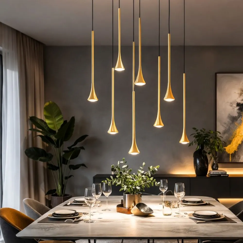 Lampadari Moderni-Fabas Luce Lampadario a sospensione ottone nero moderno per soggiorno fabas susa