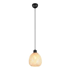 Lampade A Sospensione-Selezionato da Mazzolaluce Lampadario a sospensione per cucina 18 cm in rattan