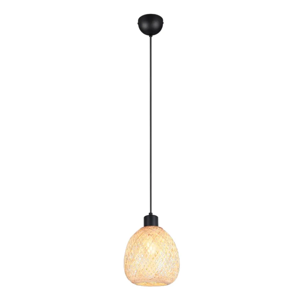 Lampade A Sospensione-Selezionato da Mazzolaluce Lampadario a sospensione per cucina 18 cm in rattan