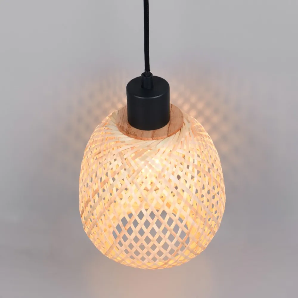Lampade A Sospensione-Selezionato da Mazzolaluce Lampadario a sospensione per cucina 18 cm in rattan