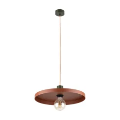 Lampadari Cucina-Selezionato da Mazzolaluce Lampadario a sospensione per sala da pranzo piatto 40 cm mattone verde