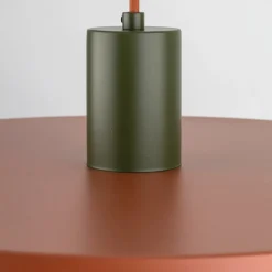 Lampadari Cucina-Selezionato da Mazzolaluce Lampadario a sospensione per sala da pranzo piatto 40 cm mattone verde