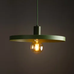 Lampadari Cucina-Selezionato da Mazzolaluce Lampadario a sospensione per cucina piatto 40 cm verde