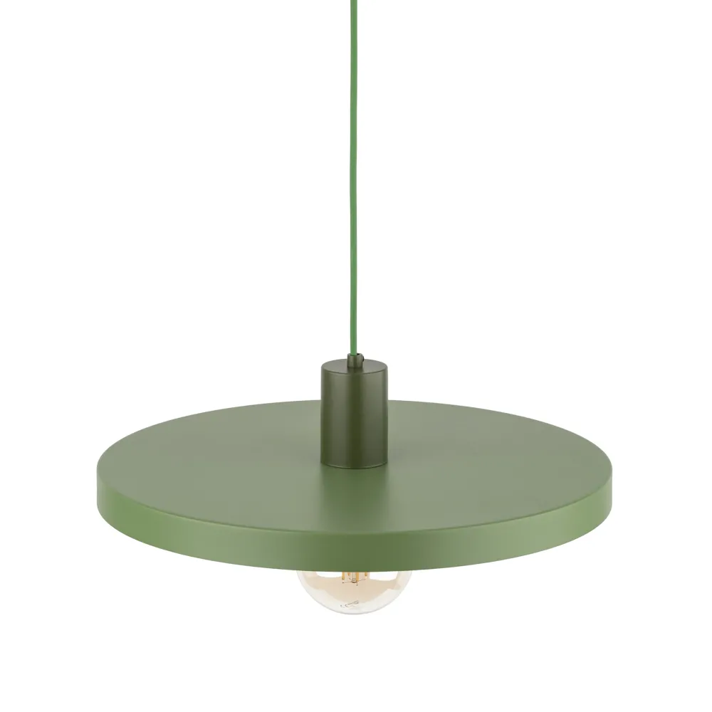 Lampadari Cucina-Selezionato da Mazzolaluce Lampadario a sospensione per cucina piatto 40 cm verde
