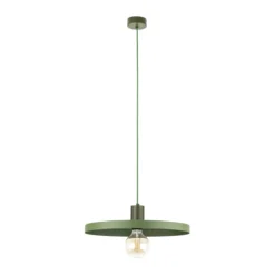 Lampadari Cucina-Selezionato da Mazzolaluce Lampadario a sospensione per cucina piatto 40 cm verde