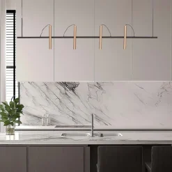 Lampadari Cucina-Selezionato da Mazzolaluce Lampadario a sospensione per isola cucina nero caffe spot orientabili
