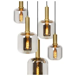 Lampadari Moderni-Selezionato da Mazzolaluce Lampadario a sospensione per soggiorno vetri fume pendenti