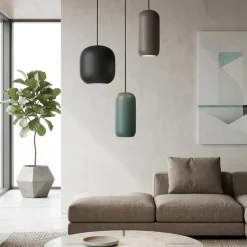 Lampadari Moderni-Selezionato da Mazzolaluce Lampadario a sospensione per soggiorno moderno nero marrone verde
