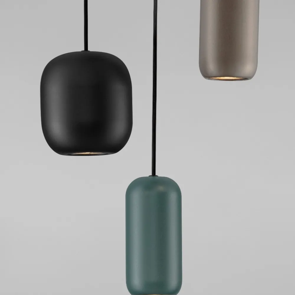 Lampadari Moderni-Selezionato da Mazzolaluce Lampadario a sospensione per soggiorno moderno nero marrone verde