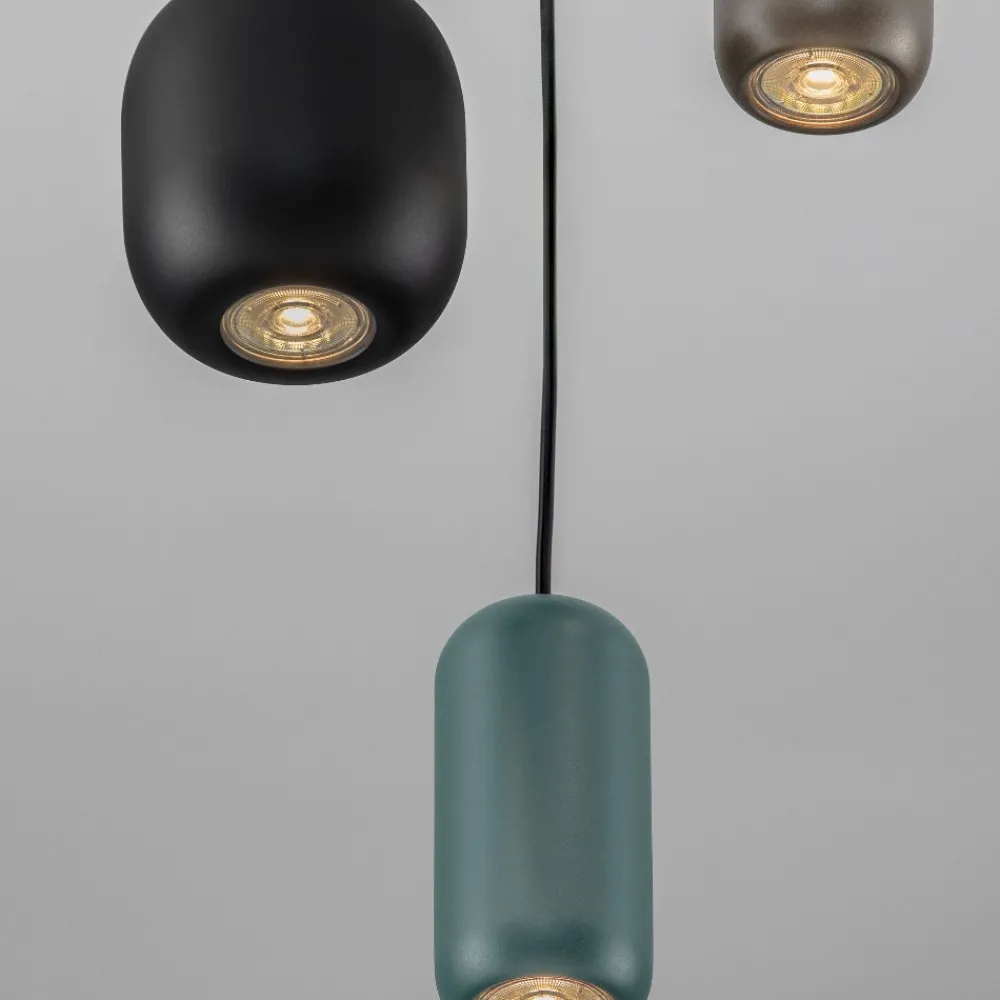 Lampadari Moderni-Selezionato da Mazzolaluce Lampadario a sospensione per soggiorno moderno nero marrone verde