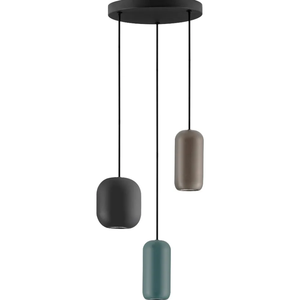 Lampadari Moderni-Selezionato da Mazzolaluce Lampadario a sospensione per soggiorno moderno nero marrone verde