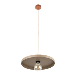 Lampadari Cucina-Selezionato da Mazzolaluce Lampadario a sospensione piatto 40 cm sabbia mattone per tavolo da pranzo