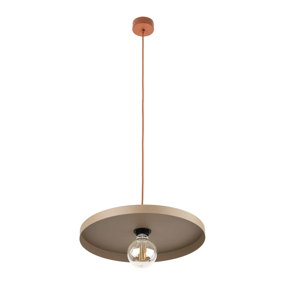 Lampadari Cucina-Selezionato da Mazzolaluce Lampadario a sospensione piatto 40 cm sabbia mattone per tavolo da pranzo