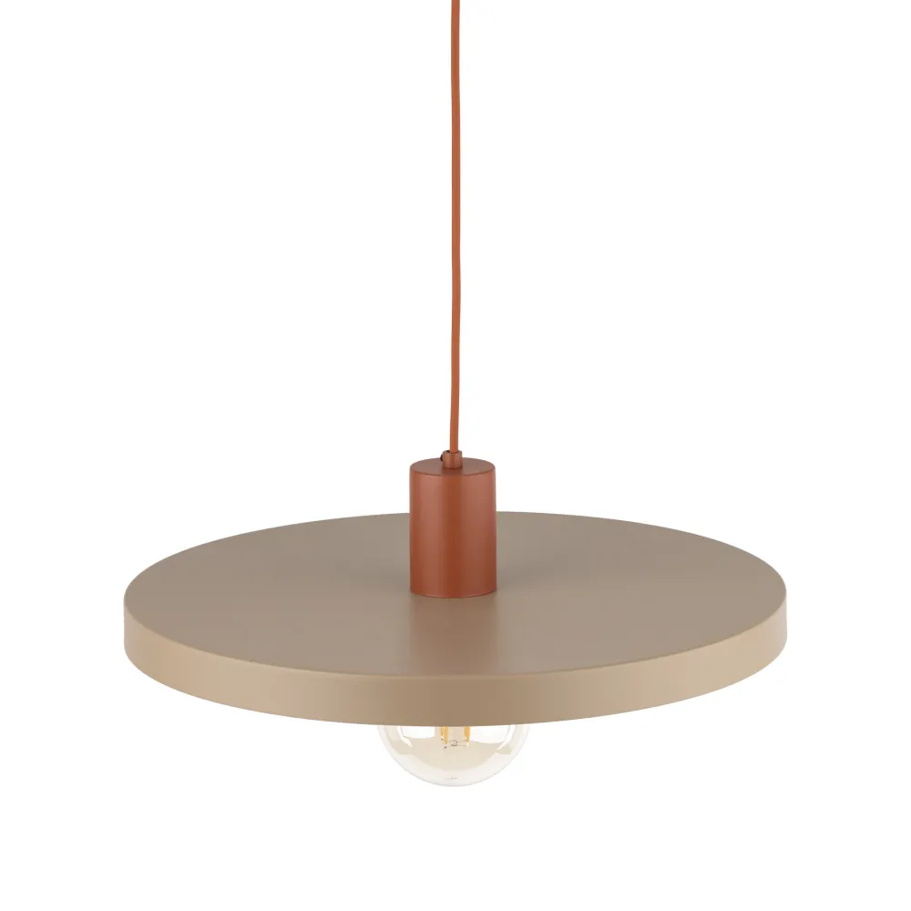 Lampadari Cucina-Selezionato da Mazzolaluce Lampadario a sospensione piatto 40 cm sabbia mattone per tavolo da pranzo