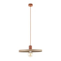 Lampadari Cucina-Selezionato da Mazzolaluce Lampadario a sospensione piatto 40 cm sabbia mattone per tavolo da pranzo