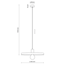 Lampadari Cucina-Selezionato da Mazzolaluce Lampadario a sospensione piatto 40 cm sabbia mattone per tavolo da pranzo