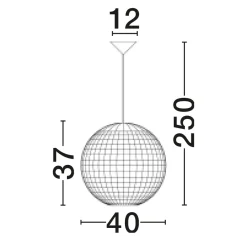 Lampadario Camera Da Letto-Selezionato da Mazzolaluce Lampadario a sospensione sfera di rattan e giacinto essiccato per camera da letto