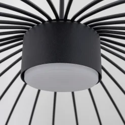 Lampadari Moderni-Selezionato da Mazzolaluce Lampadario a sospensione sfera gabbia di metallo nero per soggiorno moderno
