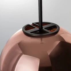 Lampadari Moderni-Selezionato da Mazzolaluce Lampadario a sospensione vetro rame specchiato martellato design moderno