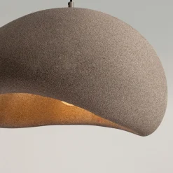 Lampadari Moderni-Selezionato da Mazzolaluce Lampadario a sospensione wabi sabi marrone 50cm design japandi