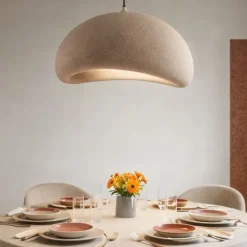 Lampadari Moderni-Selezionato da Mazzolaluce Lampadario a sospensione wabi sabi marrone 50cm design japandi