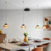 Lampadari Moderni-Fabas Luce Lampadario a sospensioni arabella ambra per soggiorno