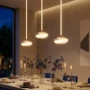Lampadari Moderni-Selezionato da Mazzolaluce Lampadario a sospensioni in vetro per tavolo soggiorno moderno