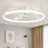 Ventilatori Da Soffitto-Selezionato da Mazzolaluce Lampadario a ventilatore bianco da soffitto con luce e telecomando 20mq