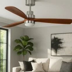 Ventilatori Da Soffitto-Selezionato da Mazzolaluce Lampadario a ventilatore con luce da soffitto 28mq pale in legno