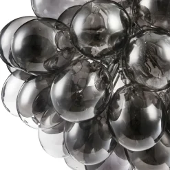 Lampadari Moderni-Maytoni Lampadario balbo per soggiorno moderno grappolo vetri fume trasparenti