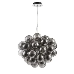 Lampadari Moderni-Maytoni Lampadario balbo per soggiorno moderno grappolo vetri fume trasparenti