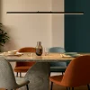 Lampadari Moderni-Selezionato da Mazzolaluce Lampadario barra 151cm led nera moderna per tavolo