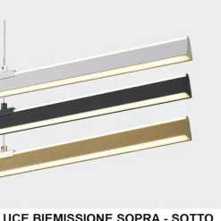 Lampadari Moderni-Selezionato da Mazzolaluce Lampadario barra 151cm led nera moderna per tavolo