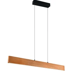 Lampadari Moderni-Selezionato da Mazzolaluce Lampadario barra di legno 115cm led 2700k a 6000k per tavolo da pranzo
