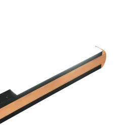 Lampadari Moderni-Selezionato da Mazzolaluce Lampadario barra di legno led biemissione per tavolo da pranzo