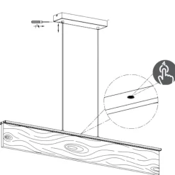 Lampadari Moderni-Selezionato da Mazzolaluce Lampadario barra di legno per tavolo sala da pranzo touch dimmer