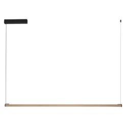 Lampadari Moderni-Selezionato da Mazzolaluce Lampadario barra led marrone chiaro per tavolo